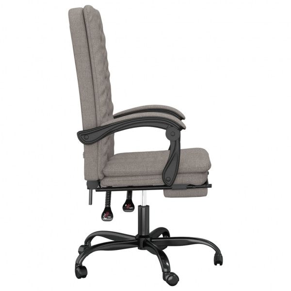 Silla de oficina reclinable de tela gris taupé M 4