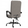 Silla de oficina reclinable de tela gris taupé 5
