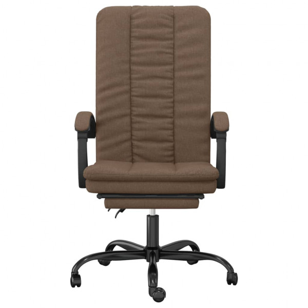 Silla de oficina reclinable de tela marrón M 3