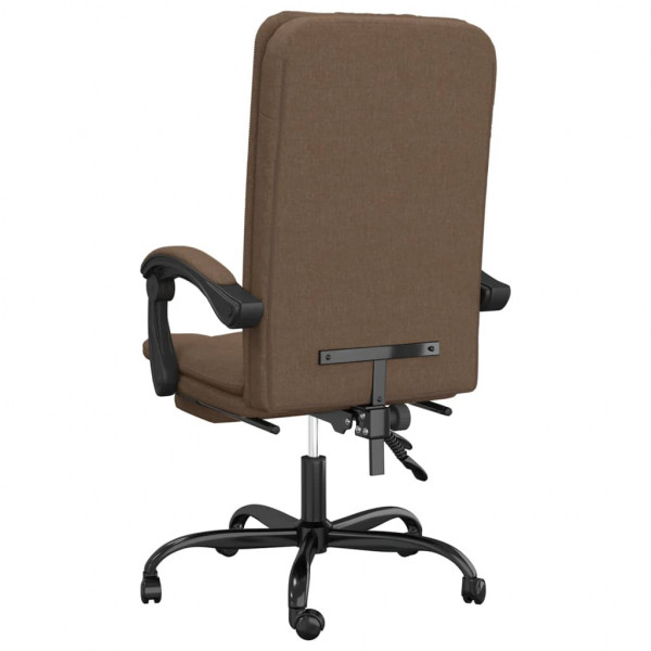 Silla de oficina reclinable de tela marrón M 5