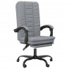 Silla de oficina reclinable de tela gris claro 2