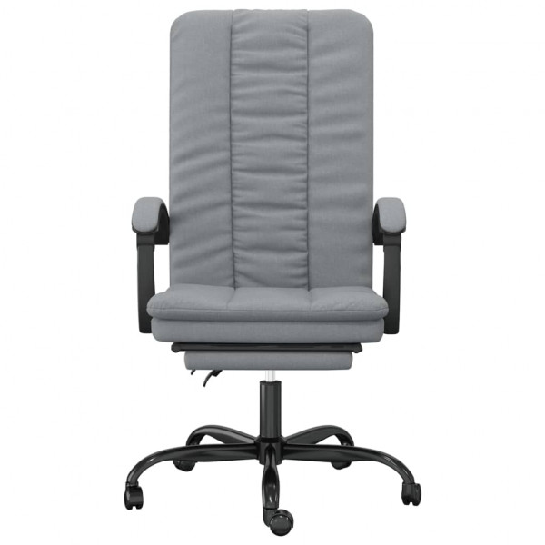 Silla de oficina reclinable de tela gris claro M 3