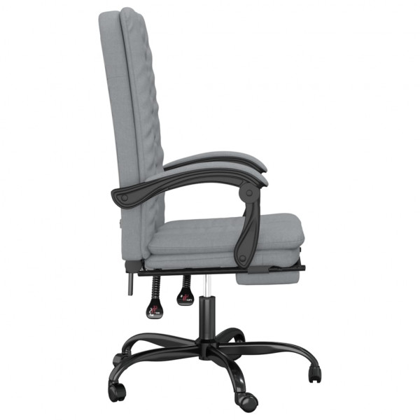Silla de oficina reclinable de tela gris claro M 4