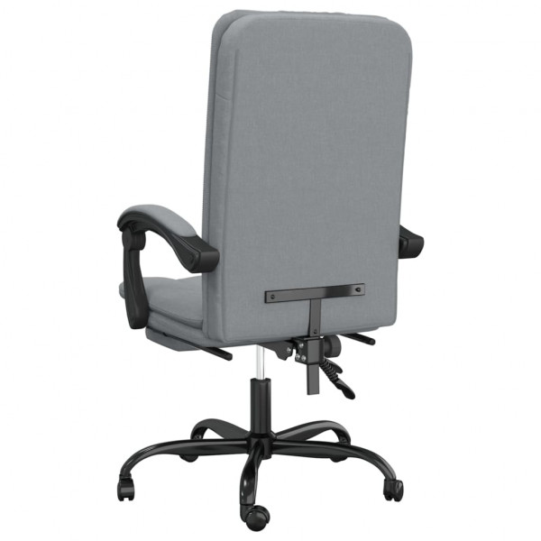 Silla de oficina reclinable de tela gris claro M 5