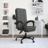 Silla de oficina reclinable de tela gris oscuro 1