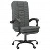 Silla de oficina reclinable de tela gris oscuro 2