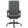 Silla de oficina reclinable de tela gris oscuro 3