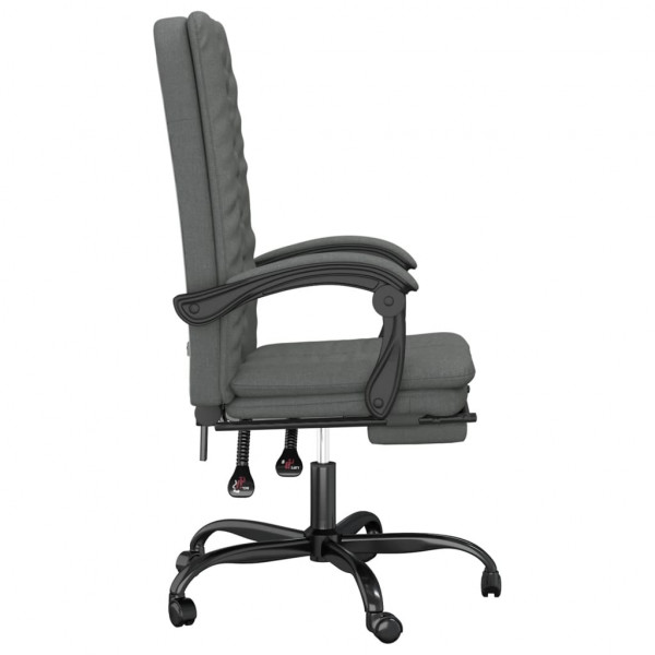 Silla de oficina reclinable de tela gris oscuro M 4
