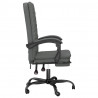 Silla de oficina reclinable de tela gris oscuro 4