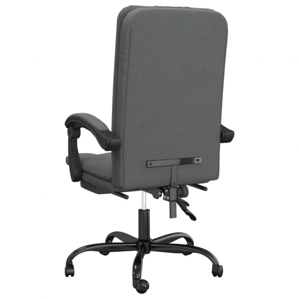 Silla de oficina reclinable de tela gris oscuro M 5