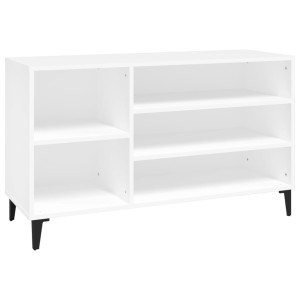 Mueble zapatero madera contrachapada blanco 102x36x60 cm H