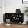 Mueble zapatero madera contrachapada negro 102x36x60 cm 1