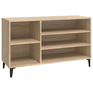 Mueble zapatero madera contrachapada roble Sonoma 102x36x60 cm H