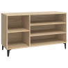 Mueble zapatero madera contrachapada roble Sonoma 102x36x60 cm 2