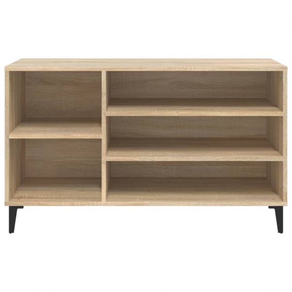 Mueble zapatero madera contrachapada roble Sonoma 102x36x60 cm M 5