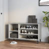 Mueble zapatero madera contrachapada gris hormigón 102x36x60 cm 2