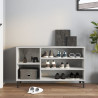 Mueble zapatero madera contrachapada gris hormigón 102x36x60 cm 3