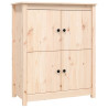 Aparador de madera maciza de pino 83x41.5x100 cm 2