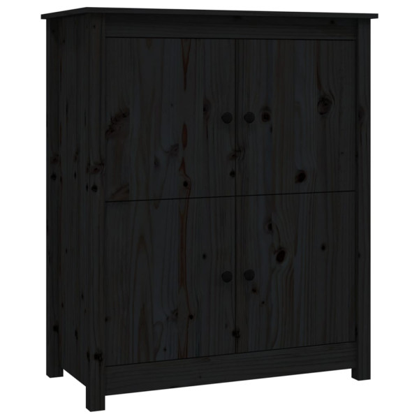 Aparador de madera maciza de pino negro 83x41.5x100 cm M 2