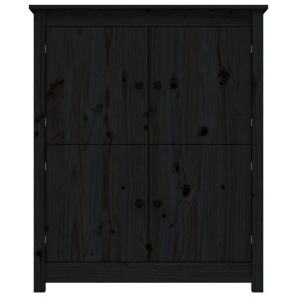 Aparador de madera maciza de pino negro 83x41.5x100 cm M 5