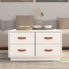 Mesa de centro 80x80x45 cm pinho maciço branco 3