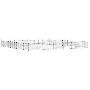 Jaula para mascotas de 52 paneles puerta acero negro 35x35cm H