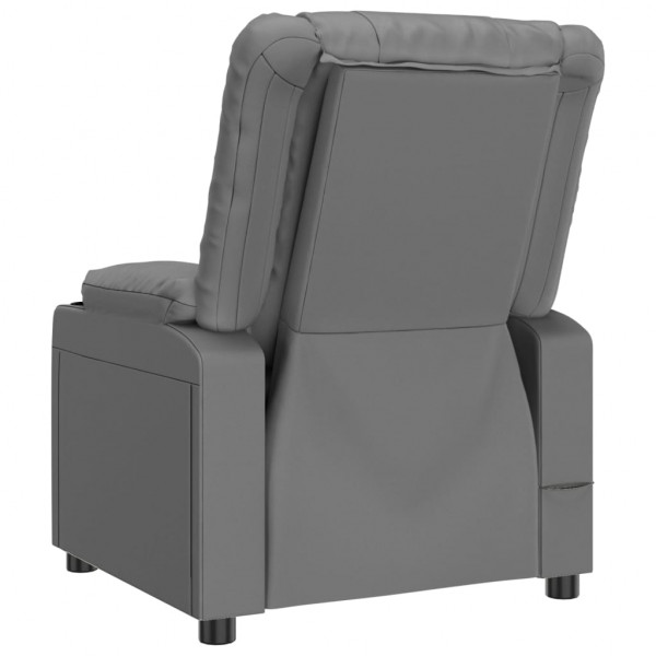 Cadeira de massagens couro artificial cinzento M 5