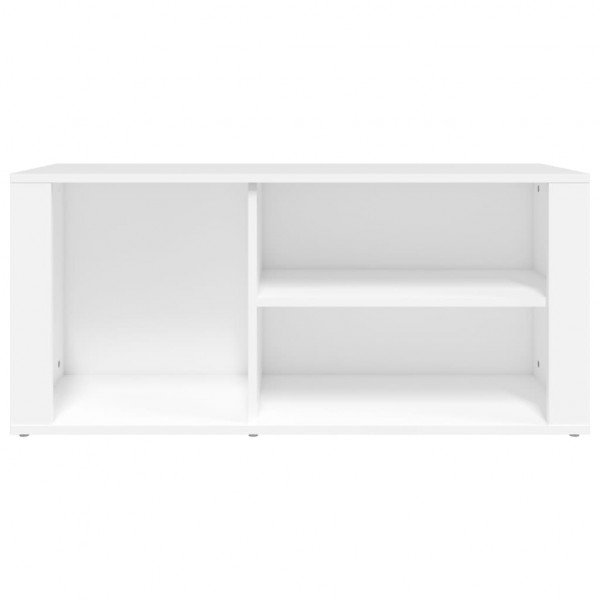 Mueble zapatero madera contrachapada blanco 100x35x45 cm M 5