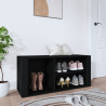 Mueble zapatero madera contrachapada negro 100x35x45 cm 1