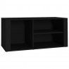 Mueble zapatero madera contrachapada negro 100x35x45 cm 2