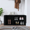 Mueble zapatero madera contrachapada negro 100x35x45 cm 3
