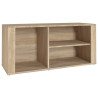 Mueble zapatero madera contrachapada roble Sonoma 100x35x45 cm 2