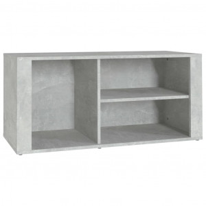 Mueble zapatero madera contrachapada gris hormigón 100x35x45 cm H