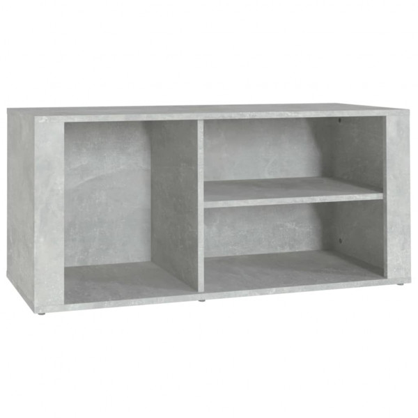 Mueble zapatero madera contrachapada gris hormigón 100x35x45 cm M 2