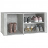 Mueble zapatero madera contrachapada gris hormigón 100x35x45 cm 4