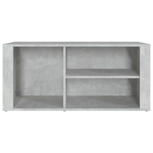 Mueble zapatero madera contrachapada gris hormigón 100x35x45 cm M 5