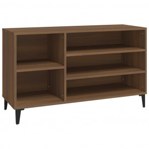 Mueble zapatero madera contrachapada roble marrón 102x36x60 cm H