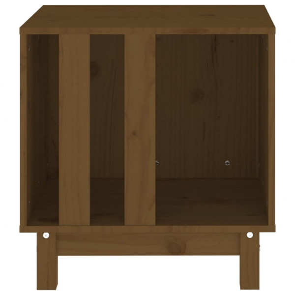 Cama para perros madera maciza pino marrón miel 50x40x52 cm M 5