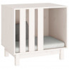 Casota para cães 60x45x57 cm madeira de pinho maciça branco 4
