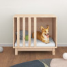 Caseta para perros madera maciza de pino 70x50x62 cm 3