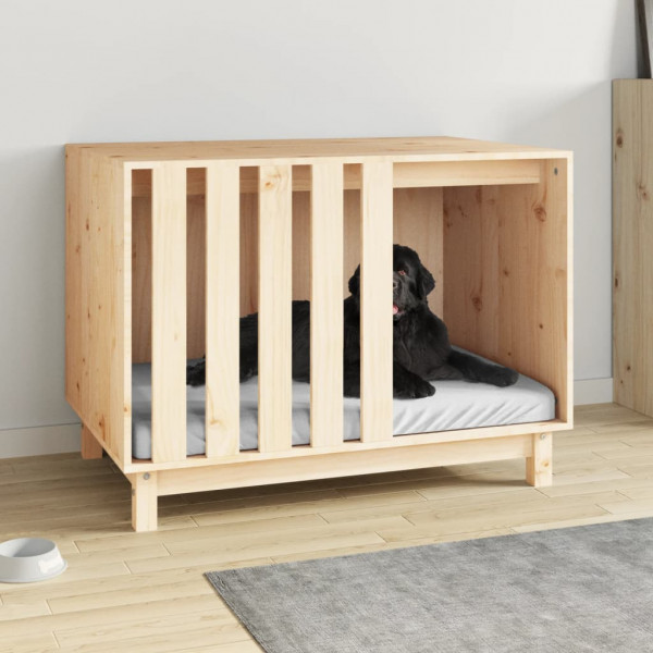 Caseta para perros madera maciza de pino 90x60x67 cm M 3