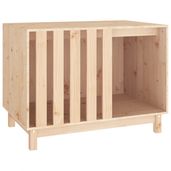 Caseta para perros madera maciza de pino 90x60x67 cm M 4