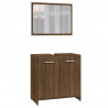 Set de muebles de baño madera contrachapada marrón roble 2