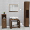 Set de muebles de baño madera contrachapada marrón roble 3