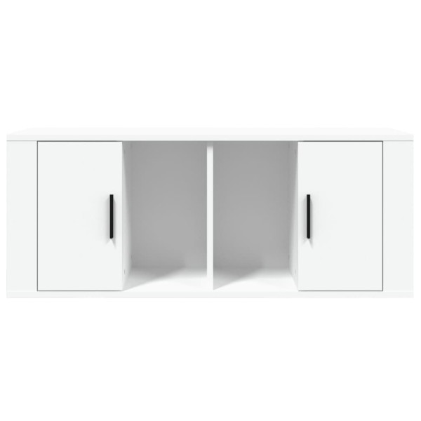 Mueble para TV madera contrachapada blanco 100x35x40 cm M 5
