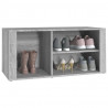 Mueble zapatero madera contrachapada gris Sonoma 100x35x45 cm 4