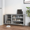 Mueble zapatero madera contrachapada gris Sonoma 102x36x60 cm 1