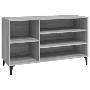 Mueble zapatero madera contrachapada gris Sonoma 102x36x60 cm H