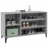 Mueble zapatero madera contrachapada gris Sonoma 102x36x60 cm 4