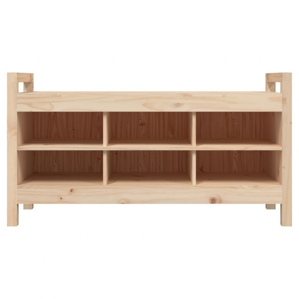 Banco de recibidor madera maciza de pino 110x40x60 cm M 3